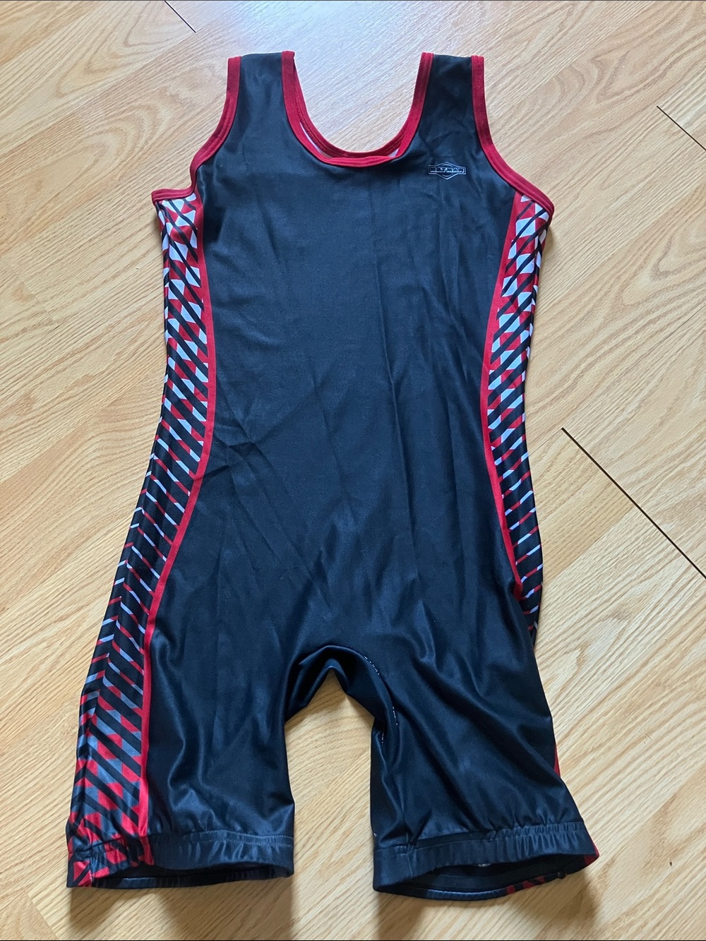 Black & Red Women's Wrestling Singlet